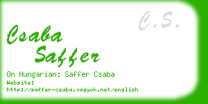 csaba saffer business card